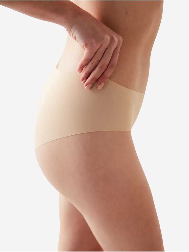 Braguitas tipo slip de punto de tiro medio penti Beige arcilla - Kiabi