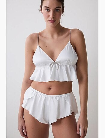 Bralet de satén arrugado para mujer penti