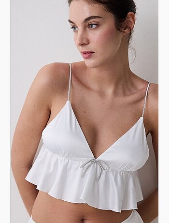 Bralet de satén arrugado para mujer penti