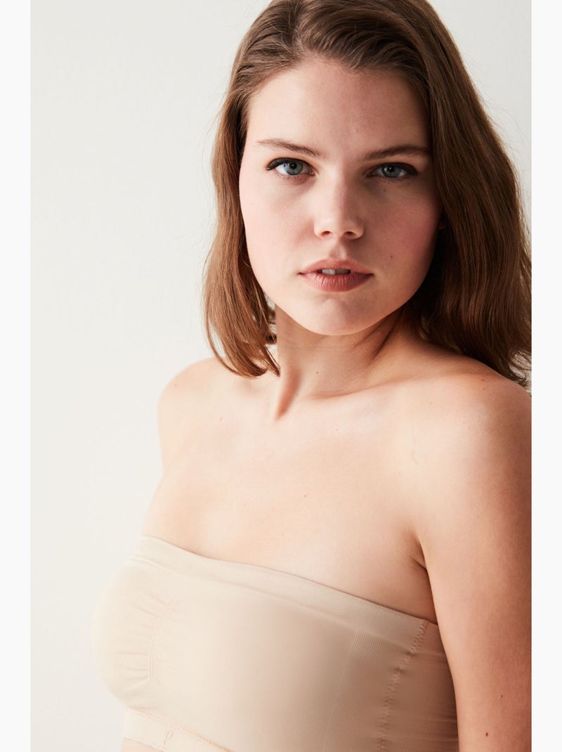 Bralette de punto sin tirantes penti Nude - Kiabi