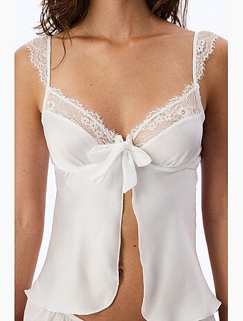Bralette floral con aro efecto desgastado penti
