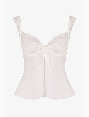 Bralette floral con aro efecto desgastado penti