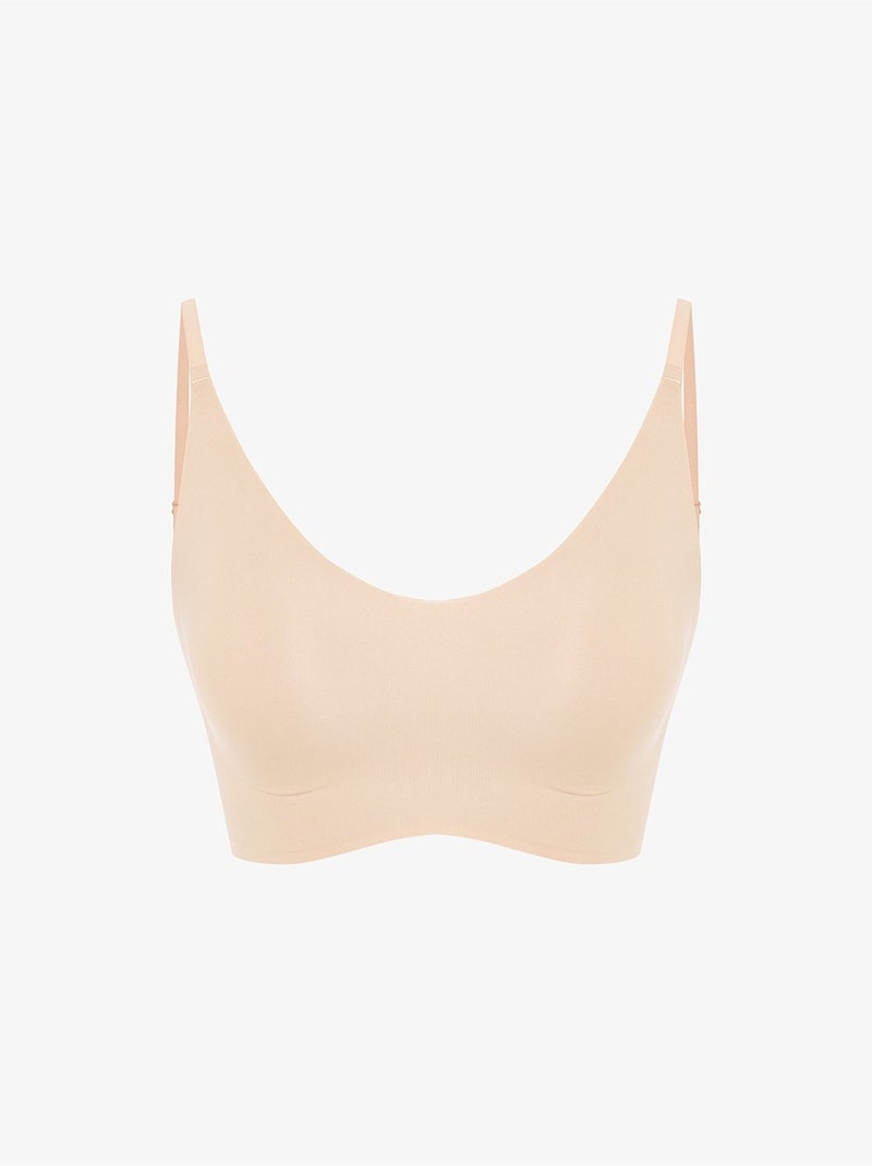 Bralette invisible sin marcas, sin costuras y sin aros penti Beige arcilla - Kiabi
