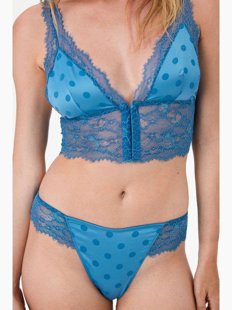 Bralette treso de lunares penti Azul - Kiabi