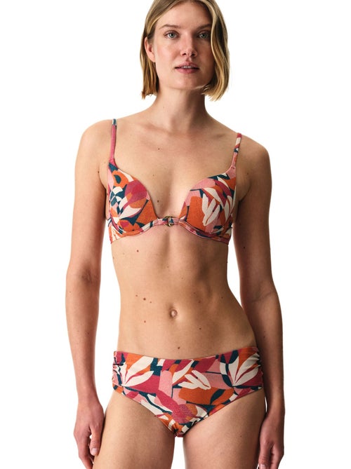 Brayana fruncido brillante braguita de bikini de tiro medio penti - Kiabi Brayana fruncido brillante braguita de bikini de tiro medio penti - Kiabi