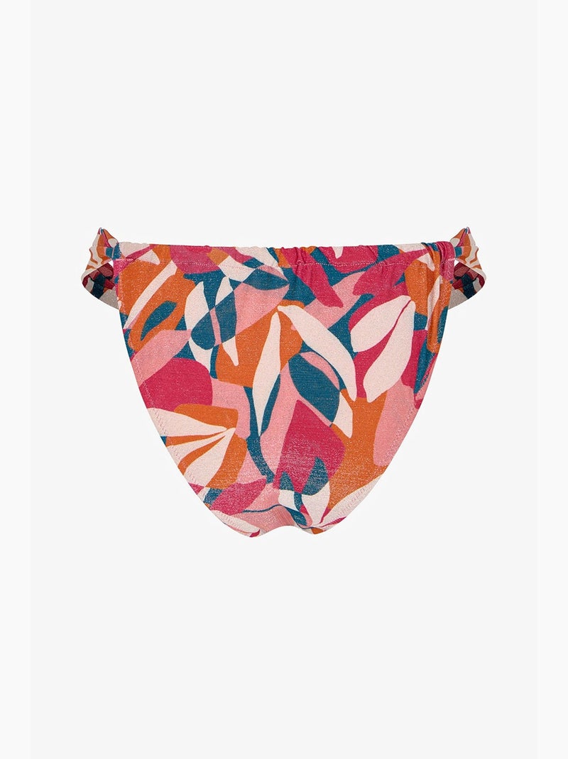Brayana súper brillante braguita de bikini de tiro medio penti Blanco Naranja - Kiabi