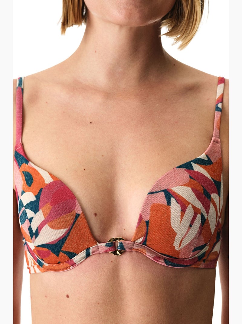 Brayana top de bikini push up con lentejuelas penti Rosa fluo - Kiabi
