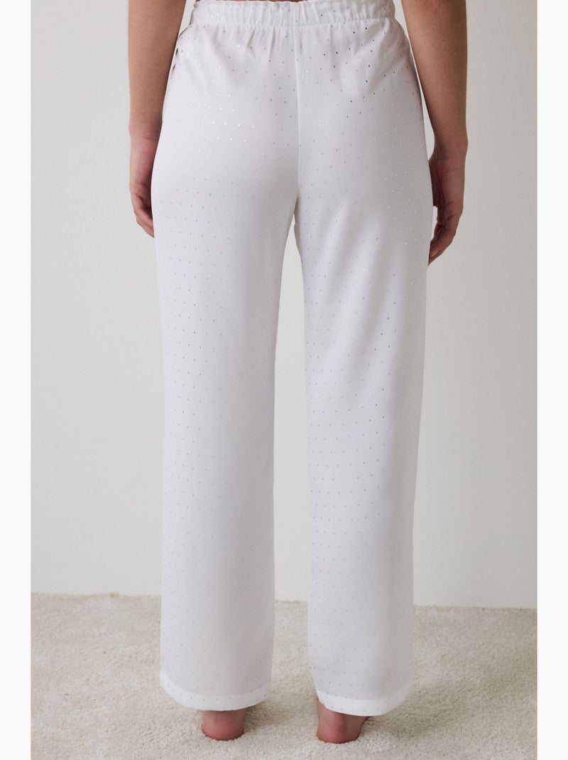 Bridal delicate pantalón de pijama de satén penti Blanco - Kiabi