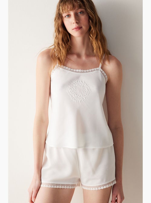 Bridal lacy short de pijama de encaje penti - Kiabi Bridal lacy short de pijama de encaje penti - Kiabi