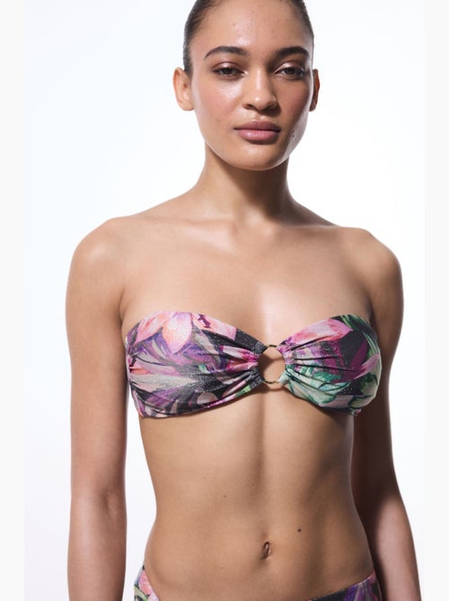 Briella top de bikini floral sin tirantes penti - Kiabi