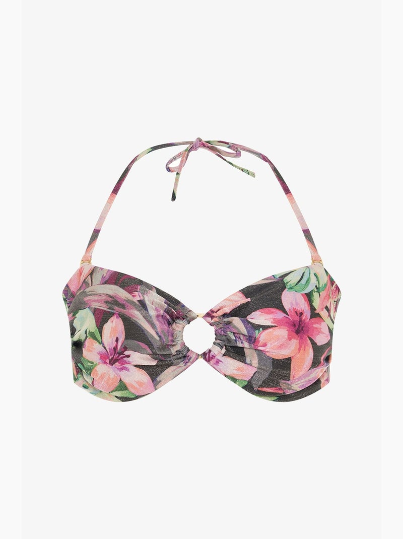 Briella top de bikini floral sin tirantes penti Verde menta - Kiabi
