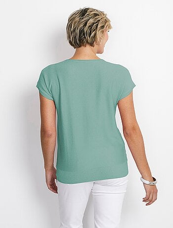 Brillante jersey de punto con mangas kimono - Afibel