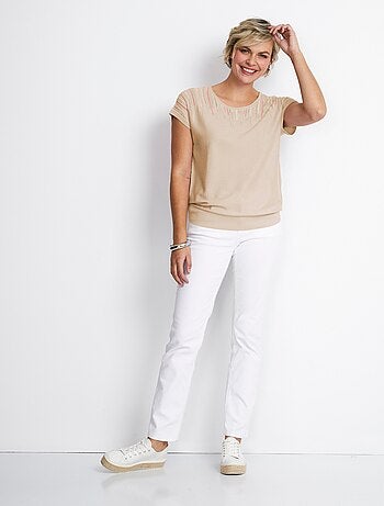 Brillante jersey de punto con mangas kimono - Afibel