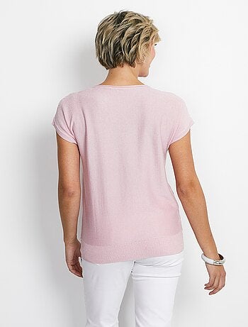 Brillante jersey de punto con mangas kimono - Afibel