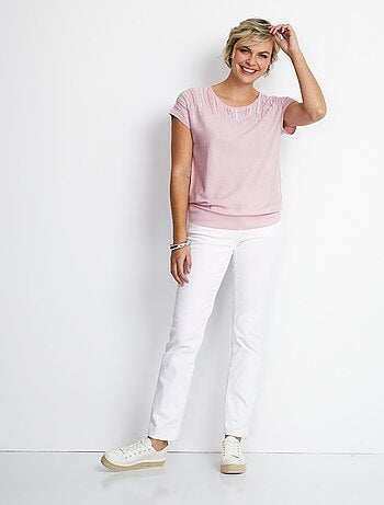 Brillante jersey de punto con mangas kimono - Afibel