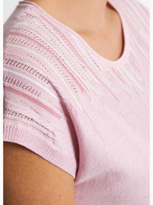 Brillante jersey de punto con mangas kimono - Afibel - Kiabi