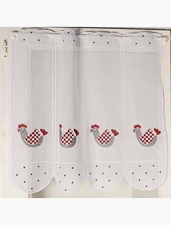 Brise bise con bordados de gallinas