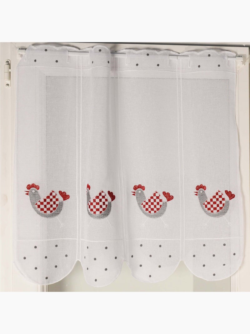 Brise bise con bordados de gallinas Burdeos - Kiabi