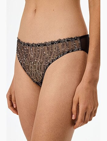 Broiderie braguita slip con estampado de serpiente penti