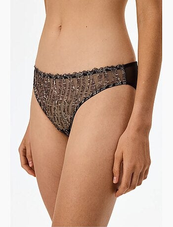 Broiderie braguita slip con estampado de serpiente penti