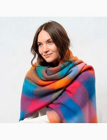 Bufanda tipo plaid, ultra suave, cálido, muy cómodo mujer isotoner