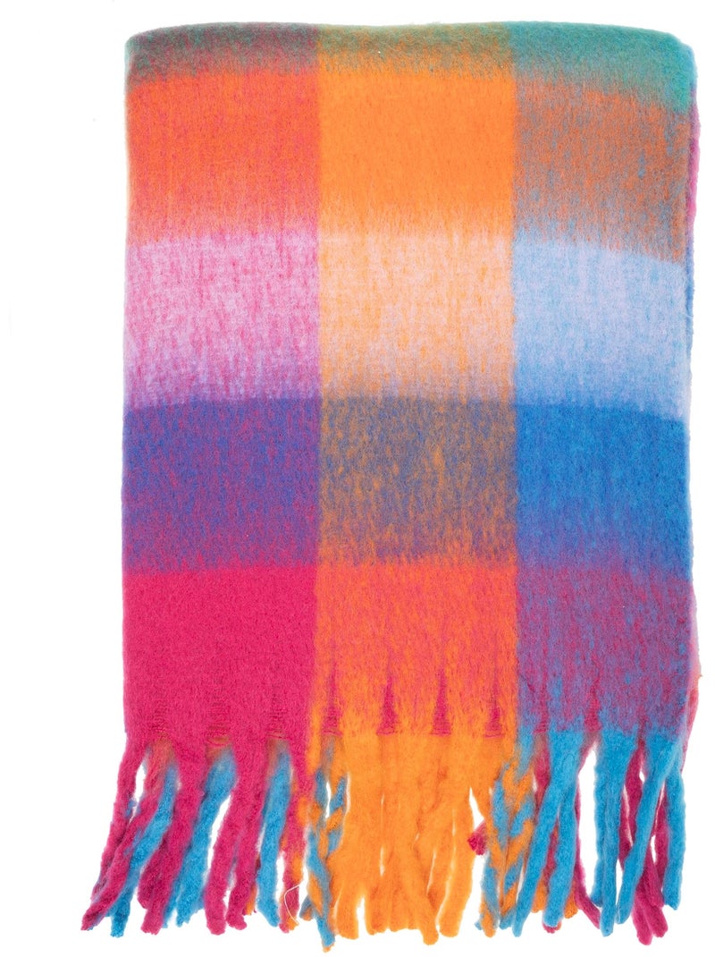 Bufanda a cuadros, ultra suave, cálido, muy cómodo mujer isotoner Multicolor - Kiabi