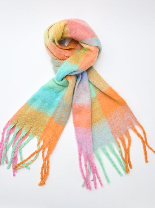 Bufanda cálida con flecos - Kiabi