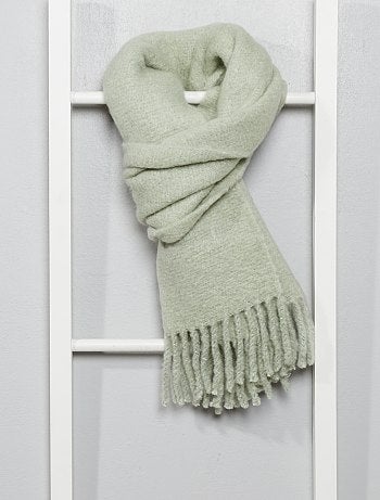 Bufanda cálida con flecos - Kiabi