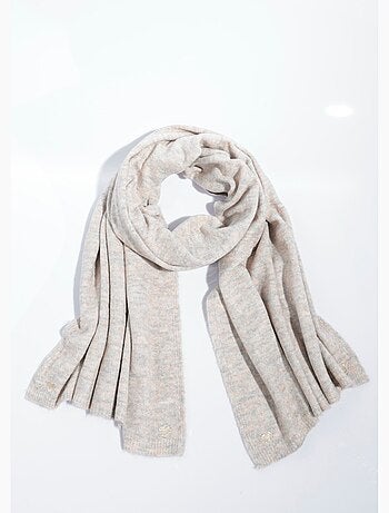 Bufanda cálida de canalé fino con lana - AFIBEL