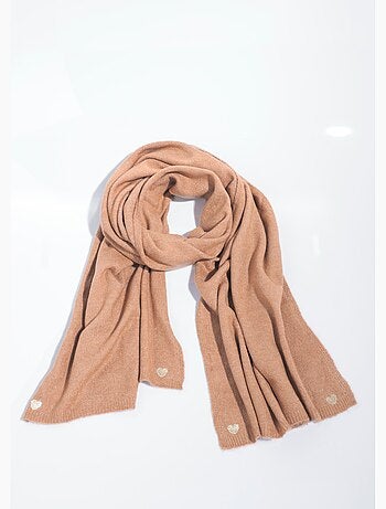 Bufanda cálida de canalé fino con lana - AFIBEL