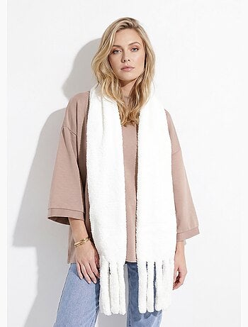 Bufanda cálida, de polar liso estilo sherpa - afibel