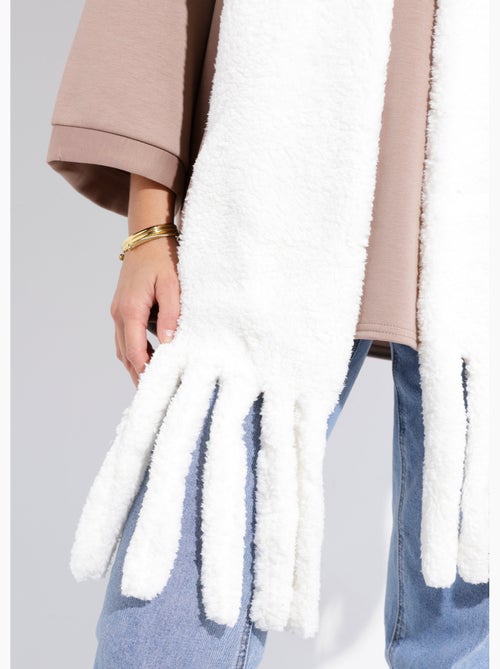 Bufanda cálida, de polar liso estilo sherpa - afibel - Kiabi Bufanda cálida, de polar liso estilo sherpa - afibel - Kiabi