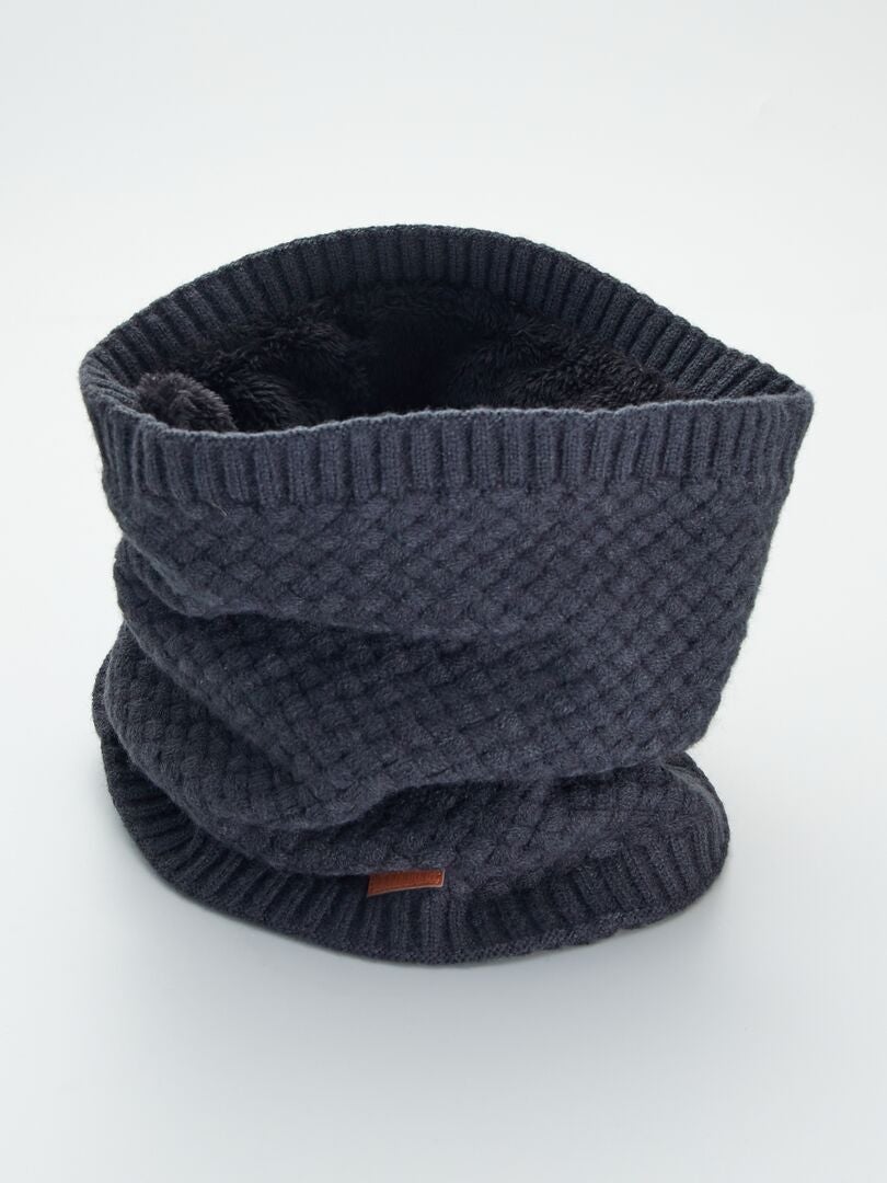 Bufanda circular de punto GRIS - Kiabi