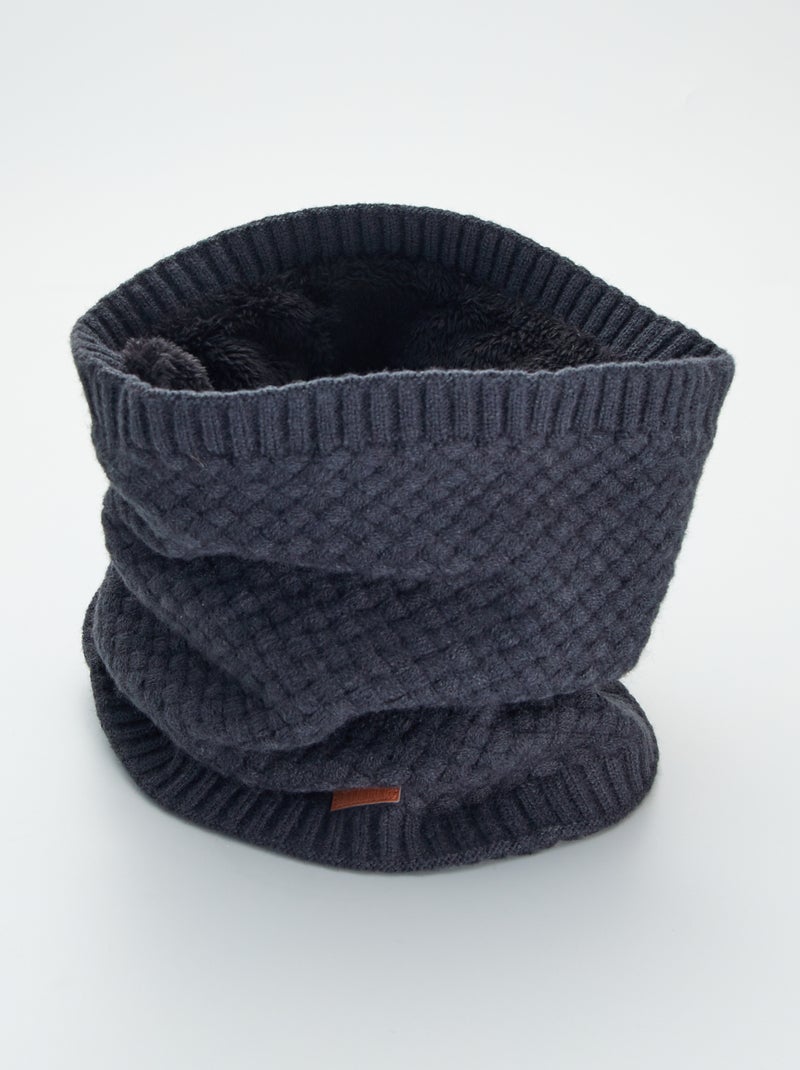 Bufanda circular de punto GRIS - Kiabi
