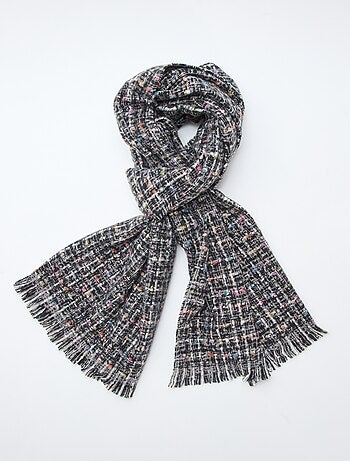 Bufanda con flecos multicolores