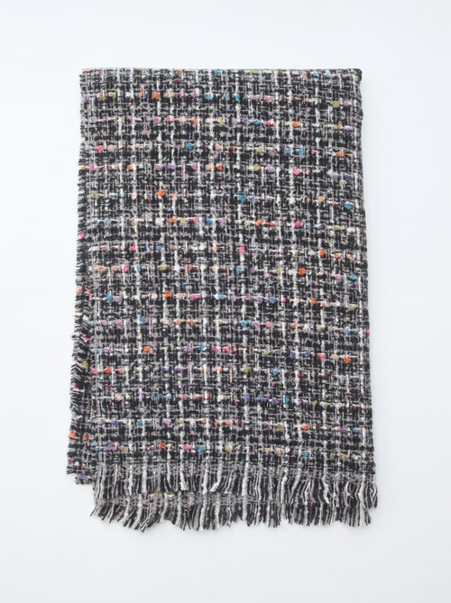 Bufanda con flecos multicolores - Kiabi