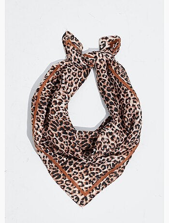 Bufanda cuadrada de moda con estampado de leopardo - afibel