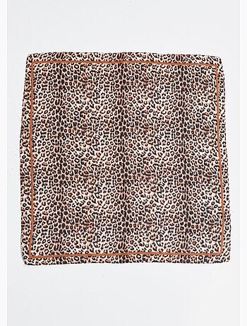 Bufanda cuadrada de moda con estampado de leopardo - afibel