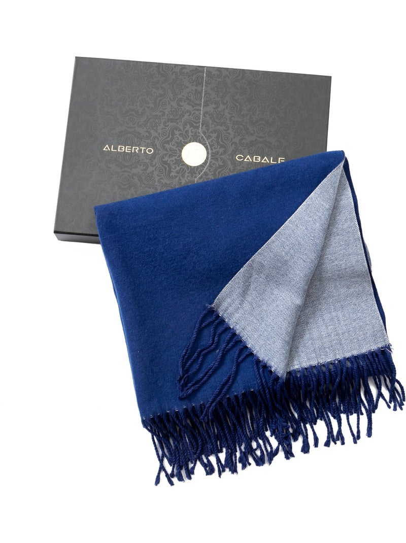 Bufanda de Cachemiraa Recto-Verso Azul marino - Kiabi