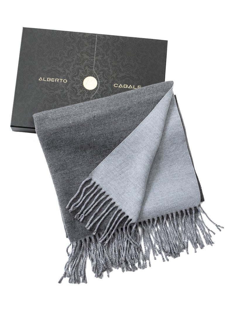 Bufanda de Cachemiraa Recto-Verso Gris - Kiabi