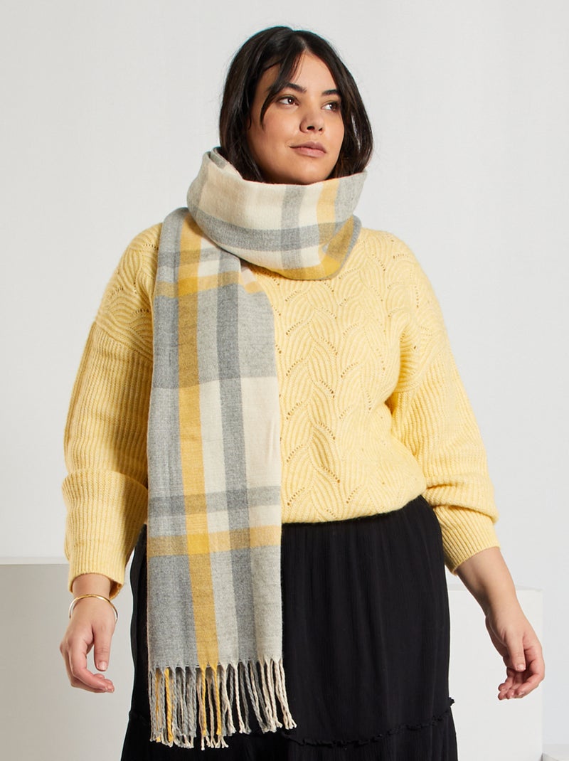 Bufanda de cuadros BEIGE - Kiabi