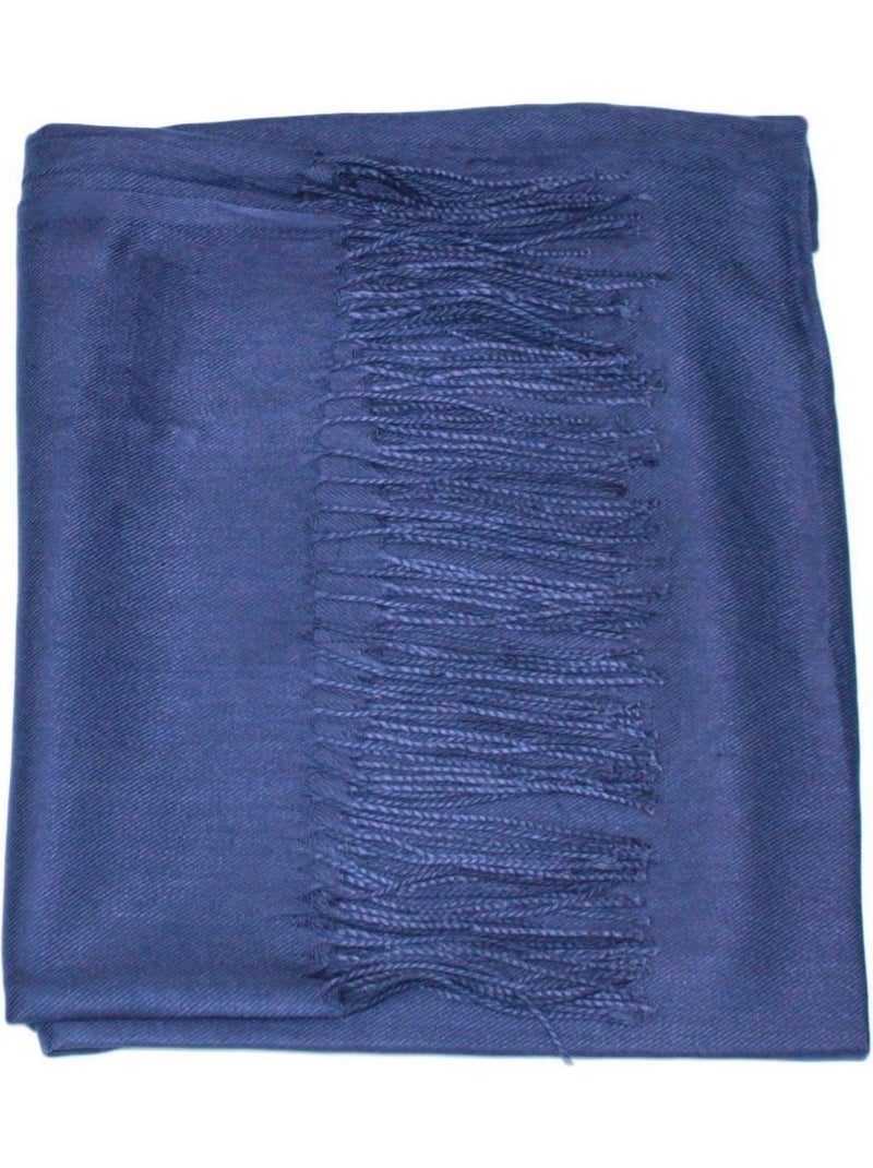 Bufanda de lana lisa Kebello Azul marino - Kiabi