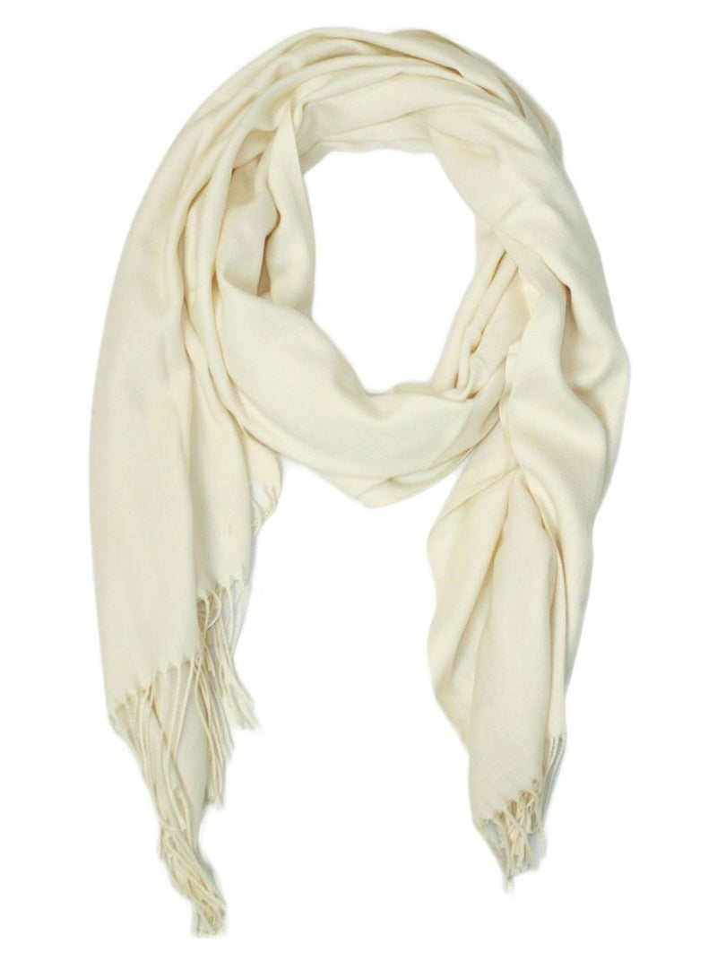 Bufanda de lana lisa Kebello Blanco - Kiabi