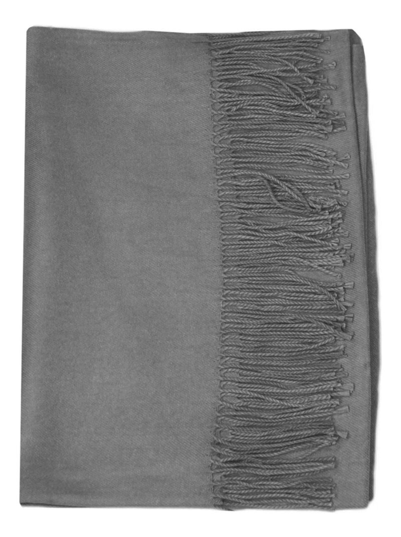 Bufanda de lana lisa Kebello Gris - Kiabi