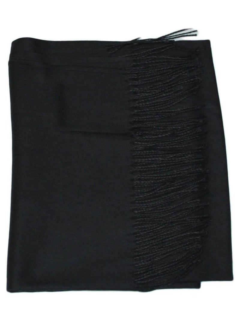Bufanda de lana lisa Kebello Negro Negro - Kiabi