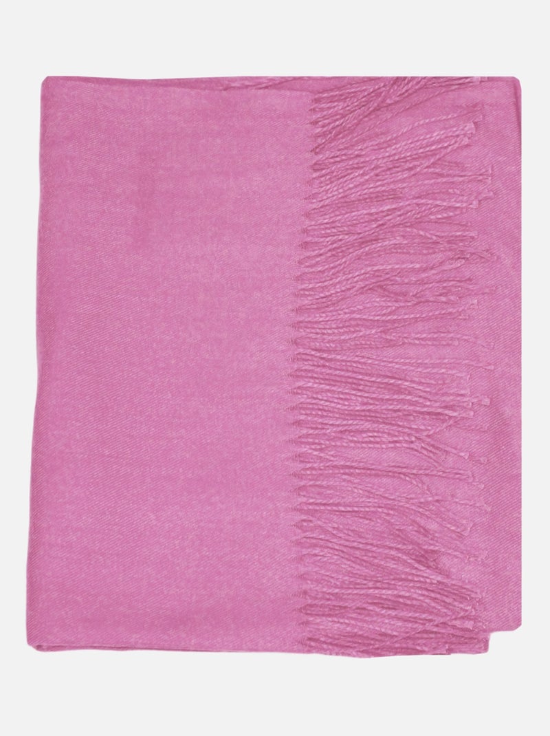 Bufanda de lana lisa Kebello Rosa - Kiabi