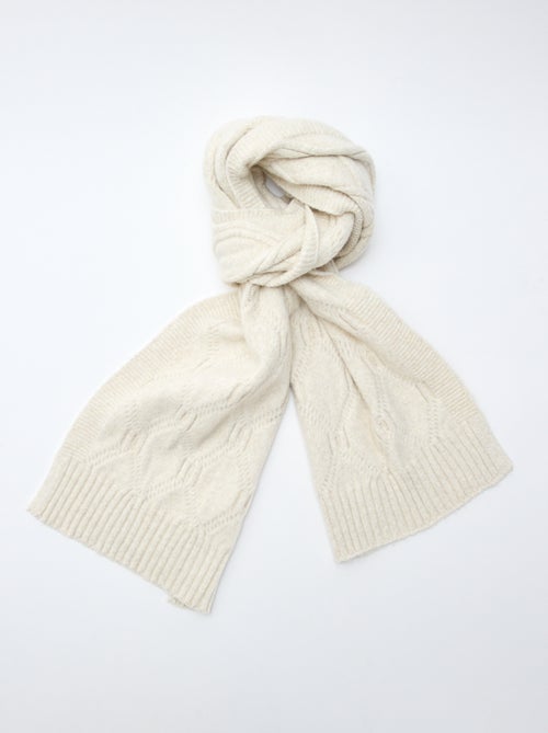 Bufanda de punto de malla cálida trenzada - Kiabi