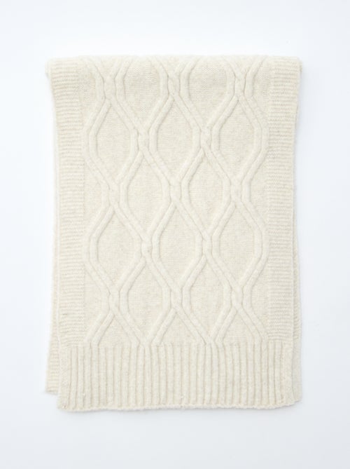 Bufanda de punto de malla cálida trenzada - Kiabi