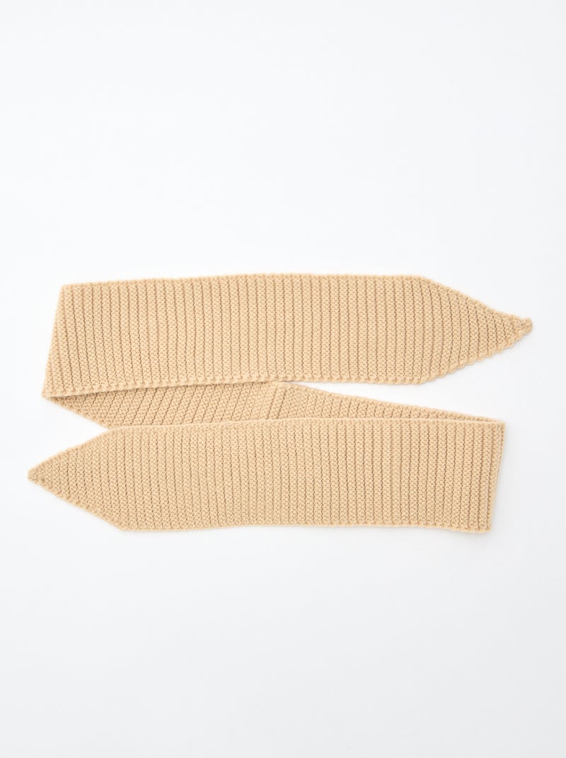 Bufanda de punto grueso formato fular Beige - Kiabi