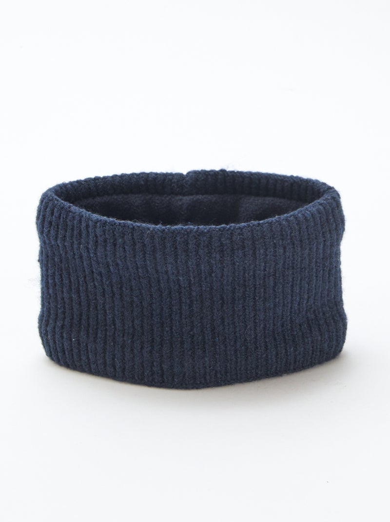 Bufanda de punto lisa Azul - Kiabi